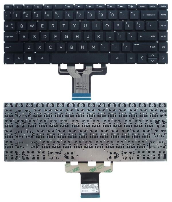 US Black English Laptop Keyboard (Without Frame) for HP 14-DF 14-DF0010NR 14-DF0011WM 14-DF0013CL 14-DF0013DS 1 14-DF0053OD