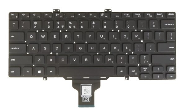 Keyboard for Dell Latitude 7400 5400 5401 5410 5411 0GJXGM, No Backlit Without Pointer No Frame