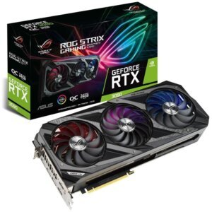 Asus ROG Strix RTX 3090 OC Edition O24G Gaming Graphics Card, GDDR6X 24GB, 1890 MHz (Boost Clock I OC Mode), 19.5 Gbps Memory Speed, 384-Bit I ROG-STRIX-RTX3090-O24G-GAMING / 90YV0F93-M0NM00