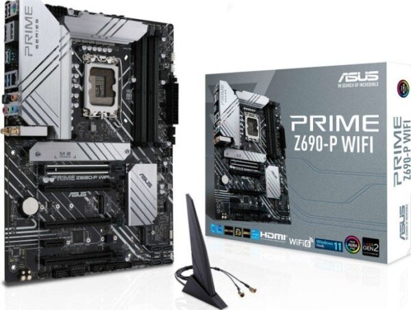 Asus Prime Z690-P Wifi LGA 1700 ATX Motherboard, Intel Z690 Chipset, 4x DDR5, SATA 6Gb/s, M.2 PCI-E NVMe, USB 3.2, PCI-Express 5.0 16x | 90MB1A90-M0EAY0 - Image 2
