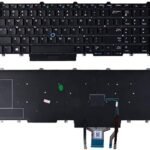 DELL Latitude e5550/ precision 17 (7710) laptop keyboard with stick pointer backlight 383d7