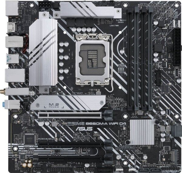 Asus Prime B660M-A Wifi D4 M-ATX Motherboard, LGA 1700 Socket 12th Gen, DDR4 Support, 1Gb Ethernet, PCIe 4.0, M.2 Slots, Intel Wi-Fi 6, DP / HDMI / USB 3.2, Aura Sync | 90MB1AE0-M0EAY0 - Image 6