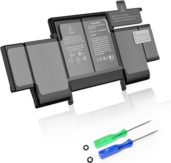 A1582 A1502 Battery, Replacement Battery A1502 for MacBook Pro 13 inch Retina [ Early 2015, Mid 2014, Late 2013 ] A1493 - High-Performance and Longevity [11.36V 74.9Wh