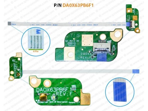 HP ProBook 450 G3 Power Button Board