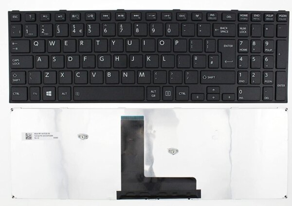 Toshiba Satellite Pro C50 C50-B C55-D C55-B Laptop Keyboard UK Layout Laptop Keyboard