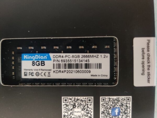 RAM DDR4-PC-8GM 2666mhz 1.2v KINGDIAN