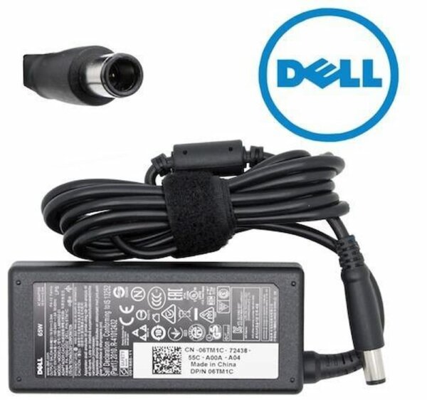 Dell 65W 19.5V 3.34A Adapter  (big pin)