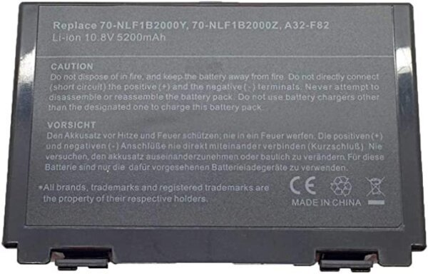 A32-F82 A32-F52 Laptop Battery Replacement for Asus K61IC K60IJ K50IJ K50I K60I X8D X8B K40 K40lJ K40lN K40E K50 K60 K70 F52 F82 P50 P81 PR05C PR065 X5D X65 X66 X8A X5C X5J X65 X66 X70(10.8V 5200mAh)