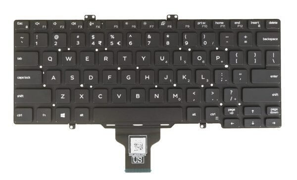 Keyboard for Dell Latitude 7400 5400 5401 5410 5411 0GJXGM, No Backlit Without Pointer No Frame