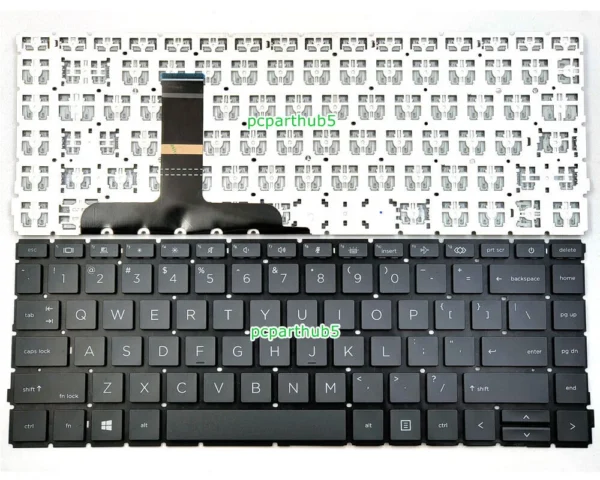 HP ProBook 440 G8 445 G8 Keyboard US Black Without Backlit Without Frame - Image 2