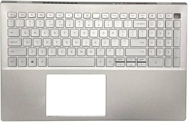 Laptop Palmrest for DELL Inspiron 15 5501 5502 5505 06XCC3 6XCC3 460.0KU04.0012 with Backlit English US Keyboard Silver Upper Case - Image 2