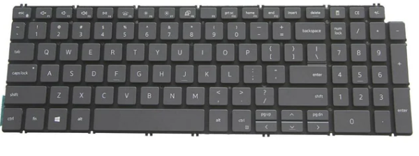 New Dell Inspiron 15 7590 7591 Gray Backlit US English Keyboard