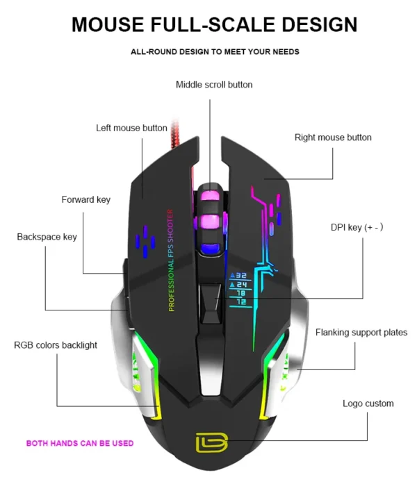 BAJEAL G8 GAMING MOUSE - Image 3