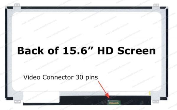 15.6 HD GLOSSY 30 PIN WITH BRACKETS SCREEN (P/N-NT156WHM-N32) - Image 2