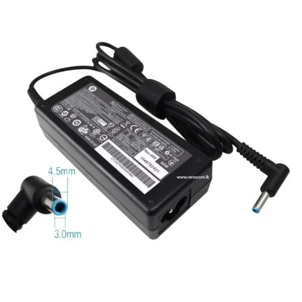 HP 19.5V 3.33A 65W 4.5×3.0mm Blue Pin  Adapter - Image 2