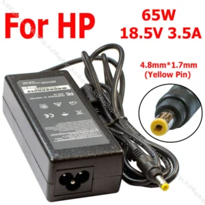HP 65W 18.5V 3.5A Yellow Tip/Pin 4.8*1.7mm Laptop AC Adapter Battery Charger Power Adapter