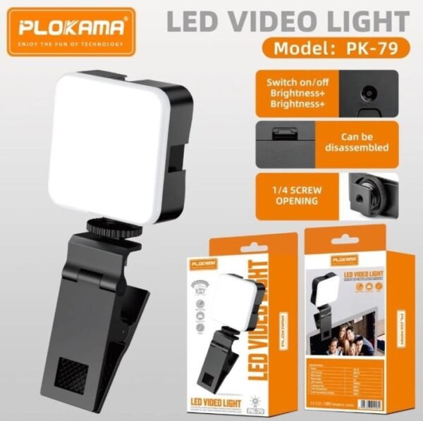 PLOKAMA PK-79 Led Video Photography Selfi Light Portable Phone Camera Fill Light
