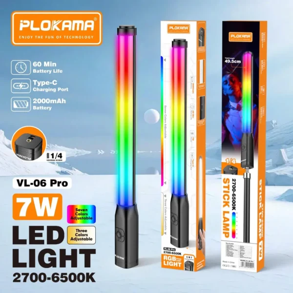 PLOKAMA VL06 Pro RGB Light Stick
