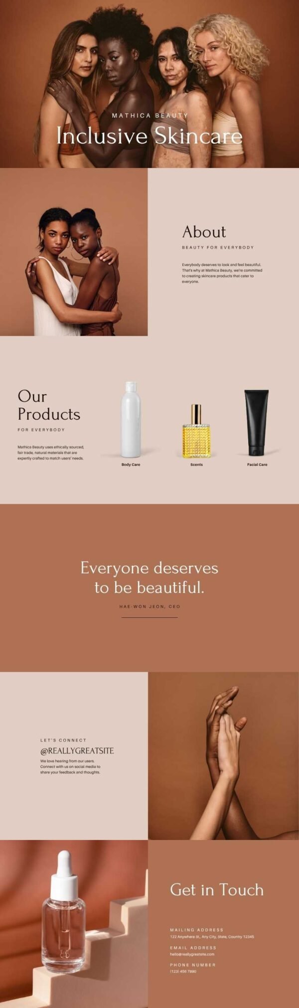Beauty Care Website Template (BCT01)