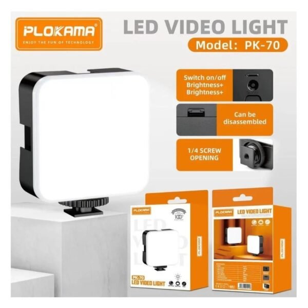 PLOKAMA PK-70 Led Video Photography Selfi Light Portable Phone Camera Fill Light