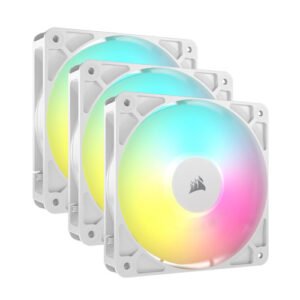 CORSAIR RS120 ARGB 120MM PWM FANS TRIPLE PACK WHITE CO-9050185-WW