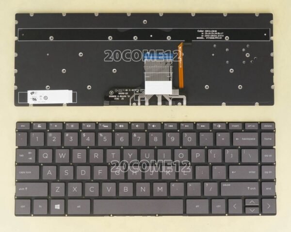 HP 13-ar0100au 13-ar0110au 13-ar0120au Series Keyboard US Backlit Gray