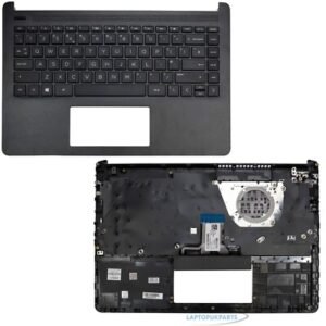 HP 14S-FQ0005NO Black Laptop Palmrest Cover Top Case with Keyboard without Touchpad